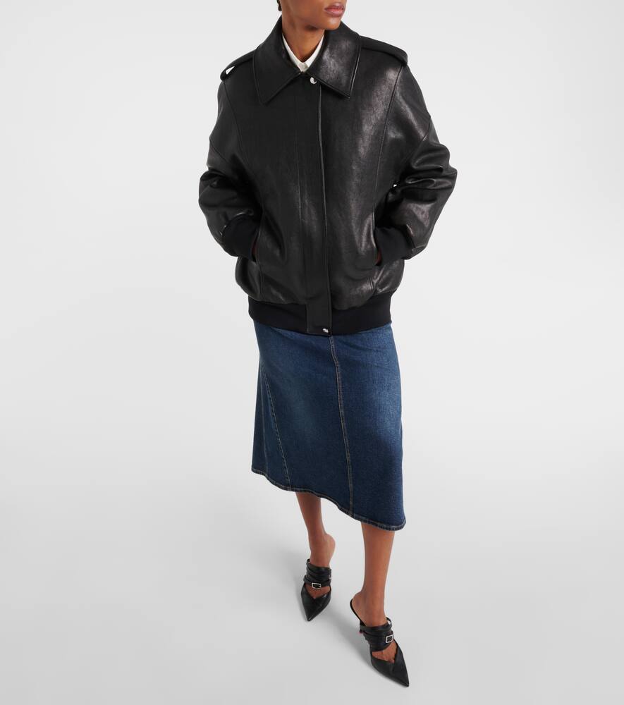 Alexander McQueen Leather bomber jacket