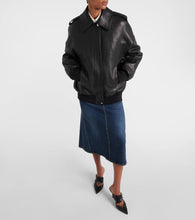Alexander McQueen Leather bomber jacket