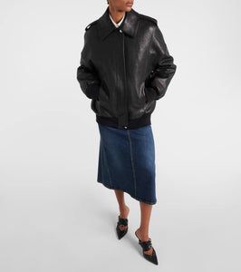 Alexander McQueen Leather bomber jacket