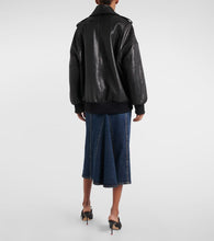 Alexander McQueen Leather bomber jacket