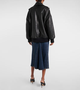 Alexander McQueen Leather bomber jacket