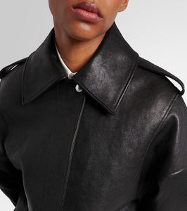 Alexander McQueen Leather bomber jacket