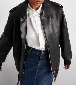 Alexander McQueen Leather bomber jacket