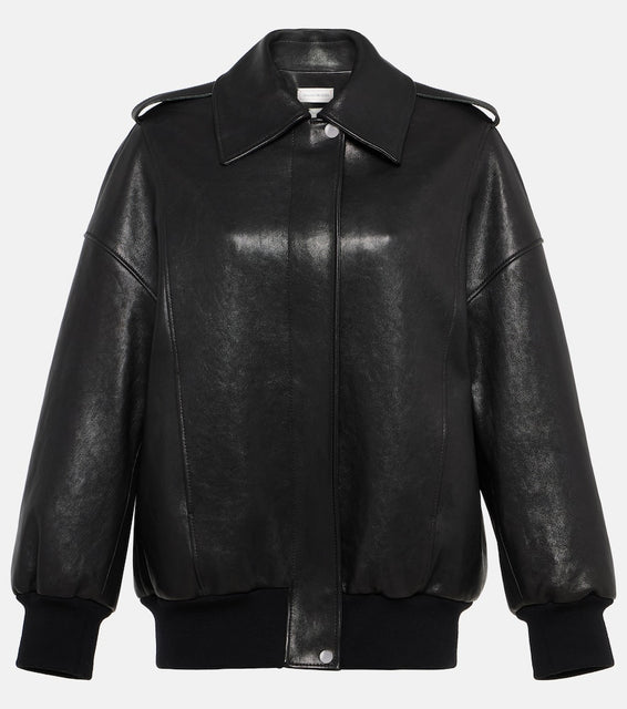 Alexander McQueen Leather bomber jacket