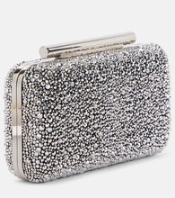 Alexander McQueen McQueen T-Bar crystal-embellished clutch
