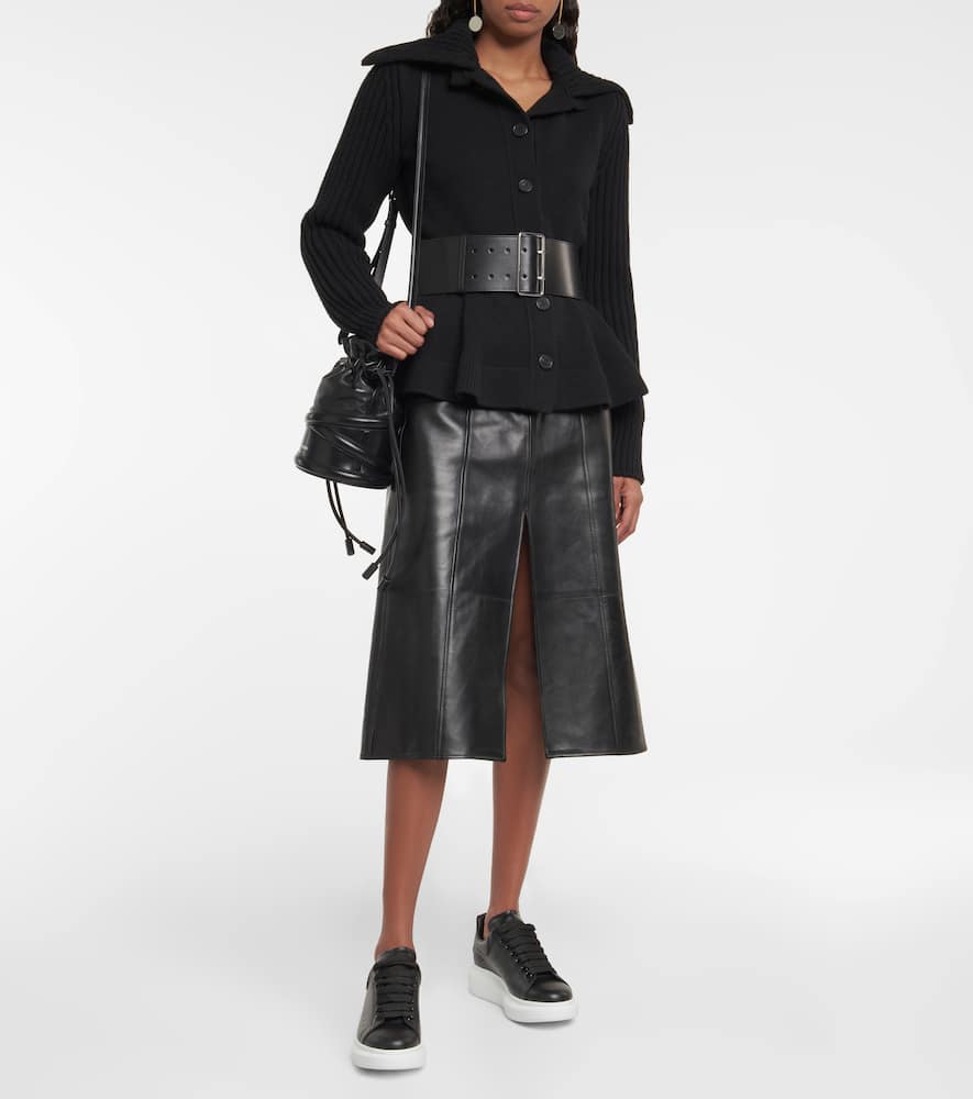 McQueen Oversized leather sneakers