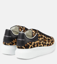 Alexander McQueen Oversized leopard-print leather sneakers