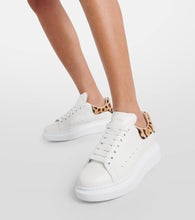 Alexander McQueen Oversized leopard-print leather sneakers