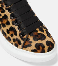 Alexander McQueen Oversized leopard-print leather sneakers