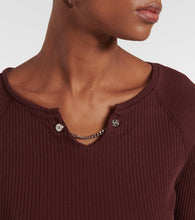 Alexander McQueen Peplum corduroy-trimmed leather jacket