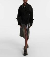 Alexander McQueen Peplum cotton canvas jacket