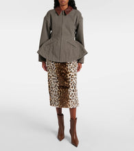 Alexander McQueen Peplum cotton canvas jacket