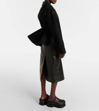 Alexander McQueen Peplum cotton canvas jacket