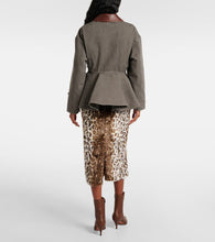Alexander McQueen Peplum cotton canvas jacket