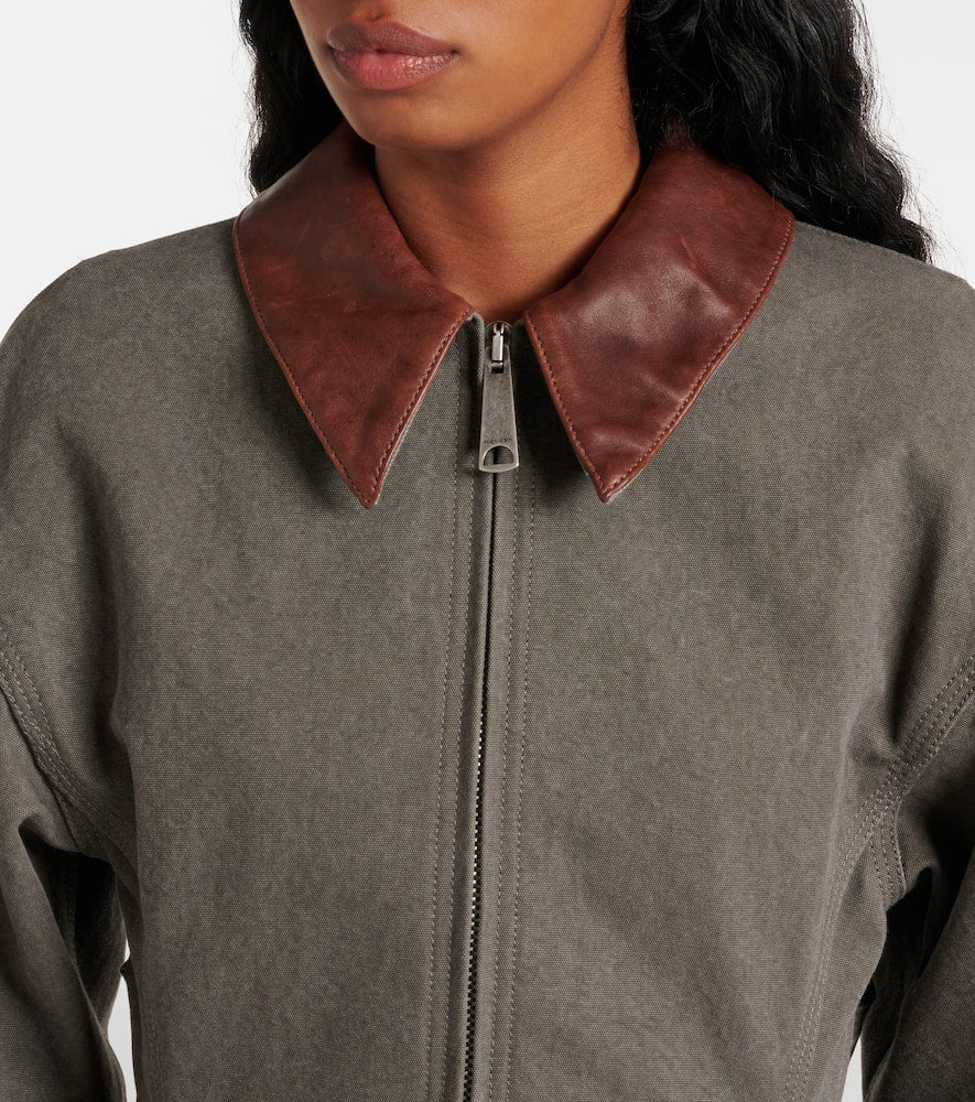 Alexander McQueen Peplum cotton canvas jacket