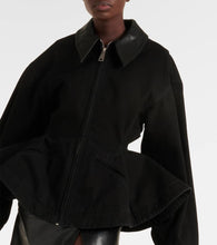 Alexander McQueen Peplum cotton canvas jacket