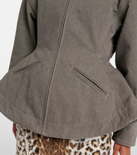 Alexander McQueen Peplum cotton canvas jacket
