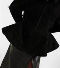 Alexander McQueen Peplum cotton canvas jacket