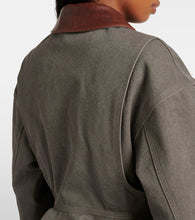 Alexander McQueen Peplum cotton canvas jacket