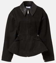 Alexander McQueen Peplum cotton canvas jacket