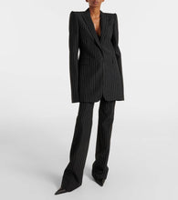 Alexander McQueen Pinstripe wool and mohair blazer