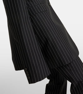 Alexander McQueen Pinstripe wool and mohair blazer