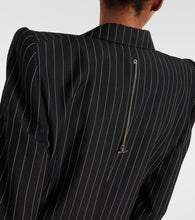 Alexander McQueen Pinstripe wool and mohair blazer