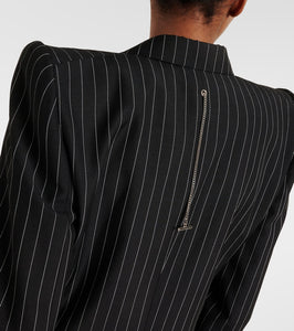 Alexander McQueen Pinstripe wool and mohair blazer