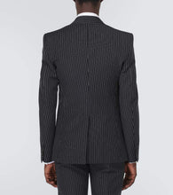 Alexander McQueen Pinstripe wool and mohair suit jacket