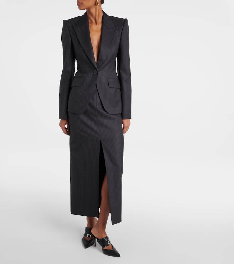 Alexander McQueen Pinstripe wool blazer