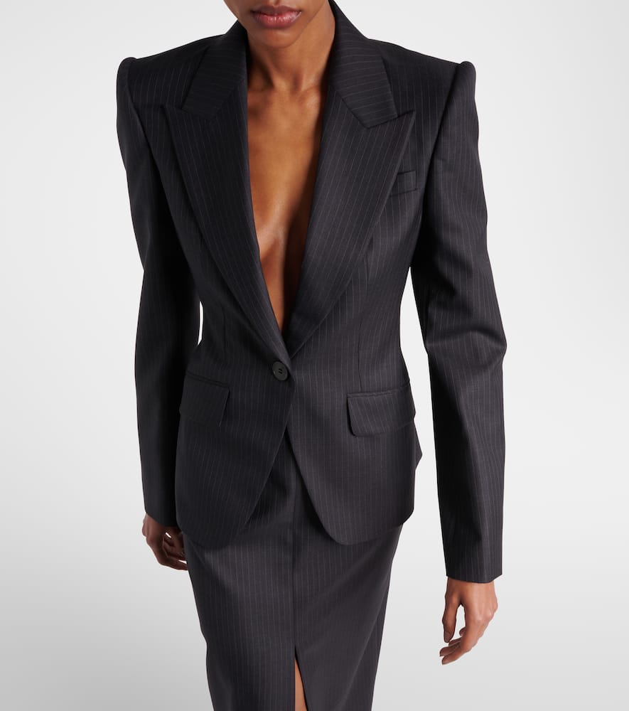 Alexander McQueen Pinstripe wool blazer