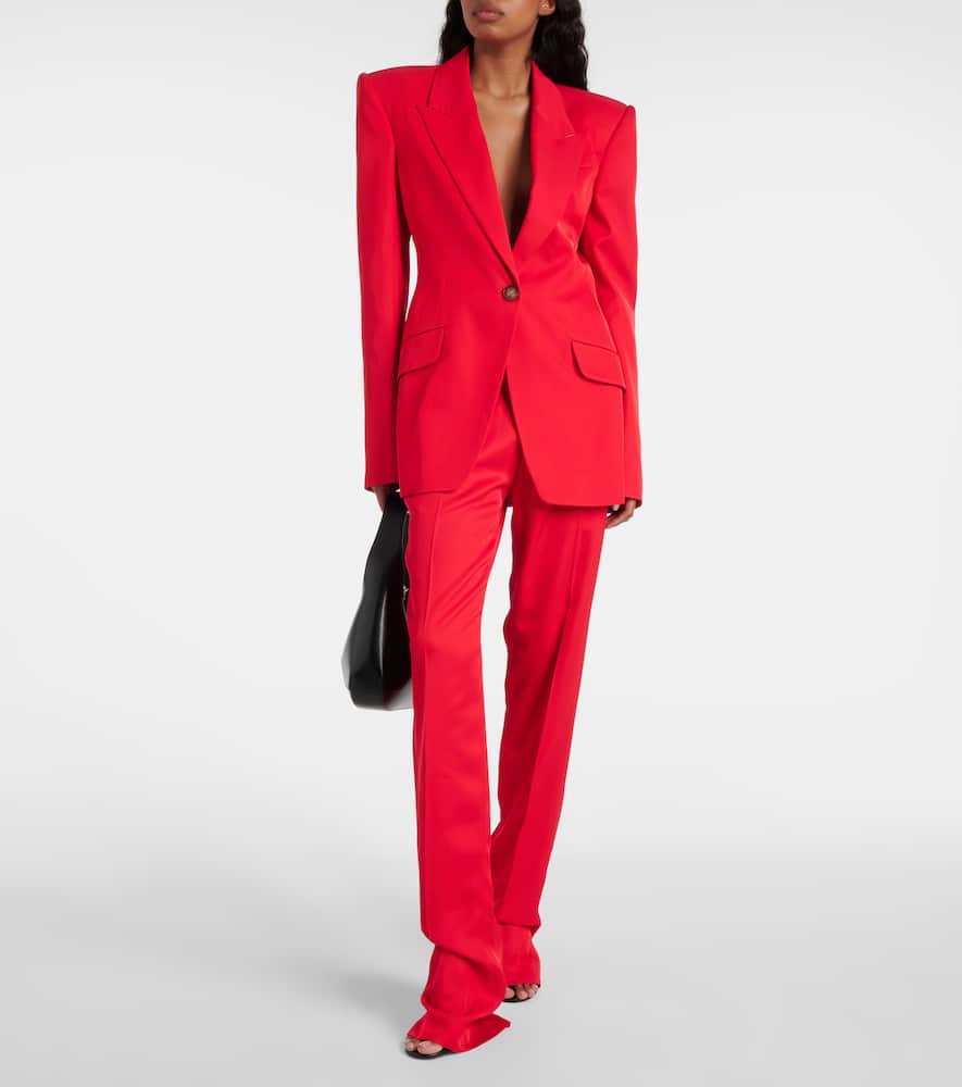 Alexander McQueen Single-breasted twill blazer