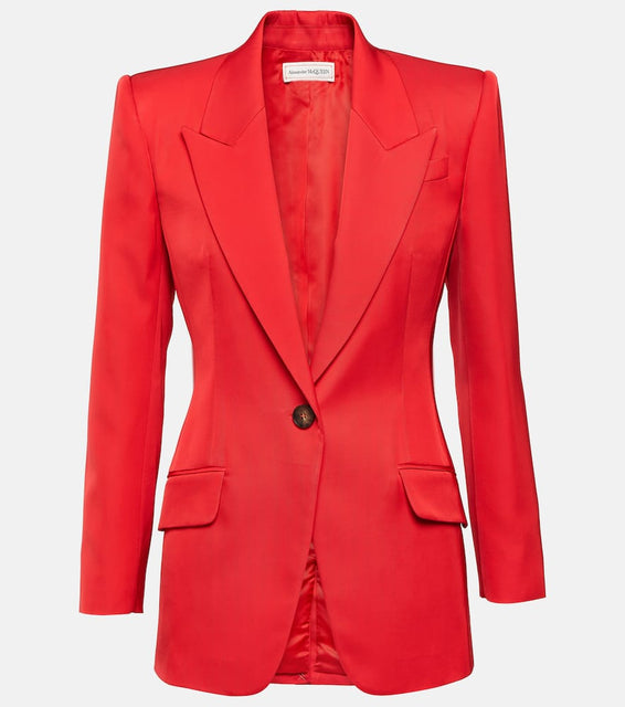 Alexander McQueen Single-breasted twill blazer