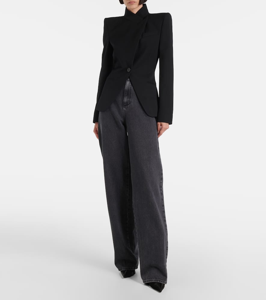 Alexander McQueen Single-breasted wool twill jacket