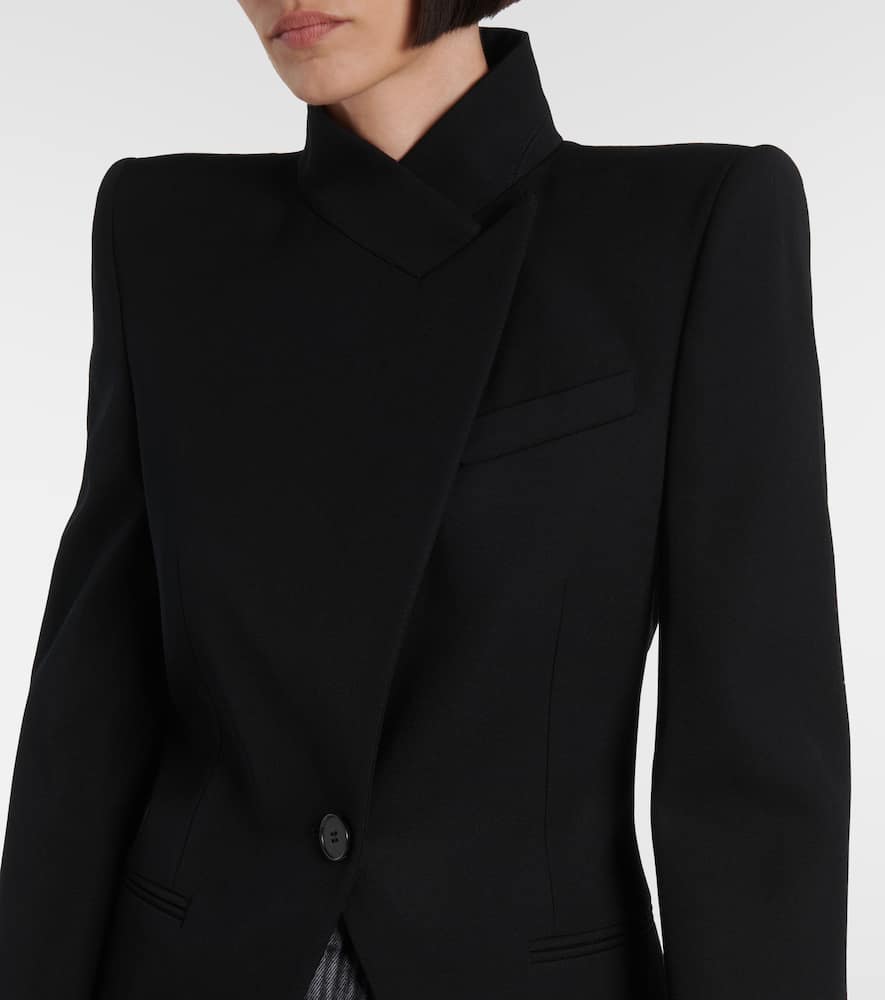 Alexander McQueen Single-breasted wool twill jacket