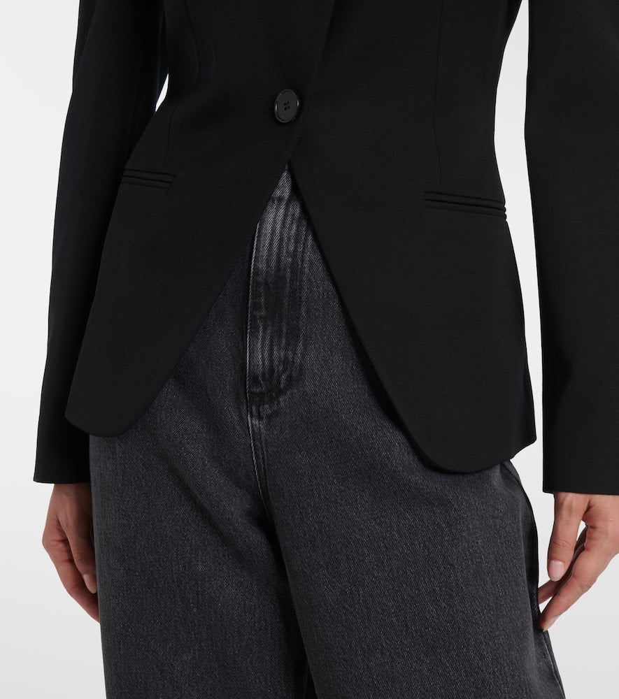 Alexander McQueen Single-breasted wool twill jacket