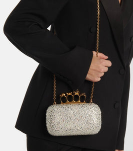 Alexander McQueen Skull Knuckle embellished clutch