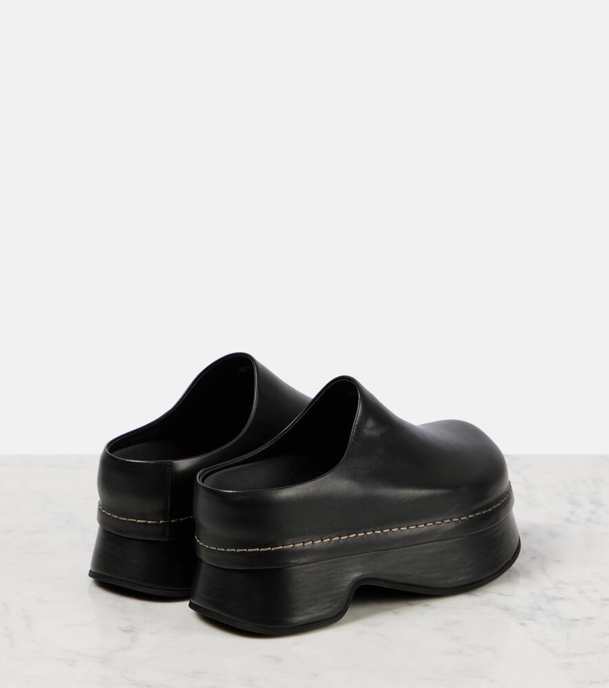 Alexander McQueen Stone leather platform mules