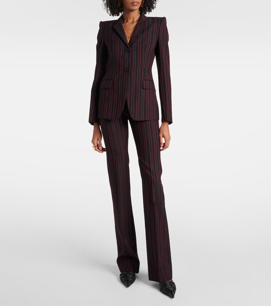 Alexander McQueen Striped wool blazer