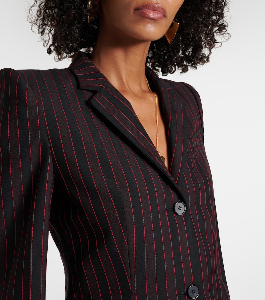 Alexander McQueen Striped wool blazer