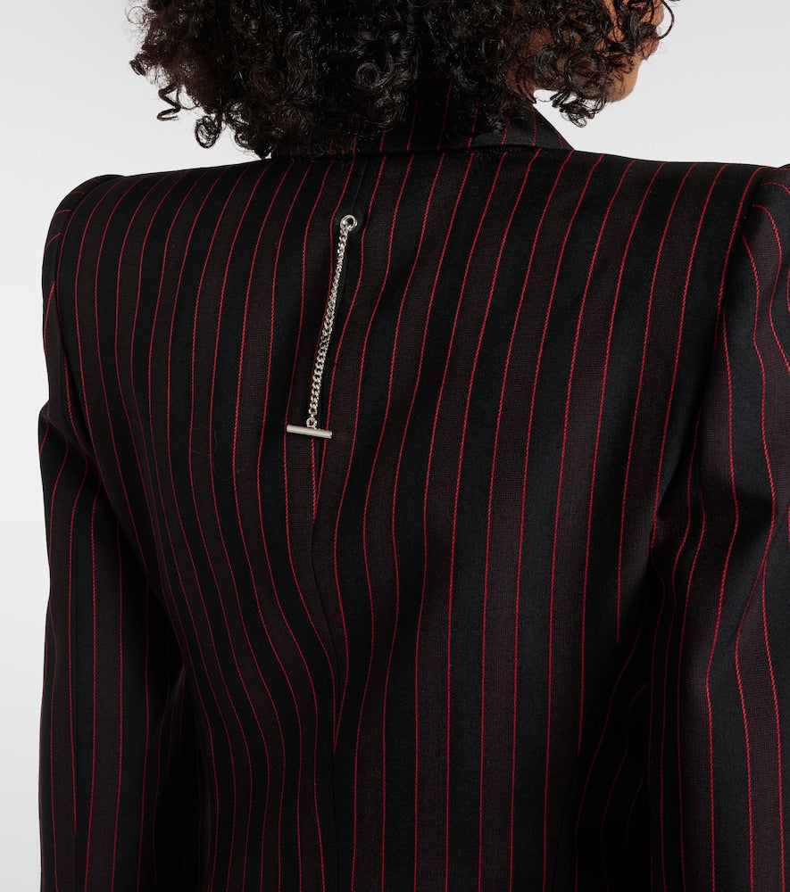Alexander McQueen Striped wool blazer