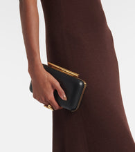 Alexander McQueen T-Bar Mini leather box clutch