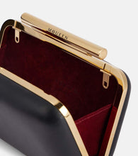 Alexander McQueen T-Bar Mini leather box clutch