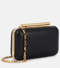 Alexander McQueen T-Bar Mini leather box clutch
