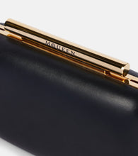 Alexander McQueen T-Bar Mini leather box clutch