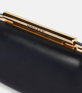 Alexander McQueen T-Bar Mini leather box clutch