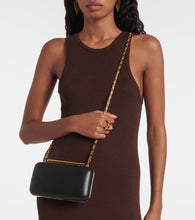 Alexander McQueen T-Bar Mini leather box clutch