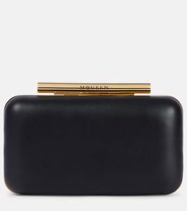 Alexander McQueen T-Bar Mini leather box clutch. Shop Alexander McQueen Clutches for women now.