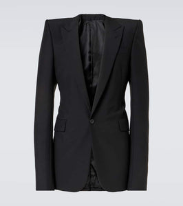 Alexander McQueen T-Bar wool and mohair blazer