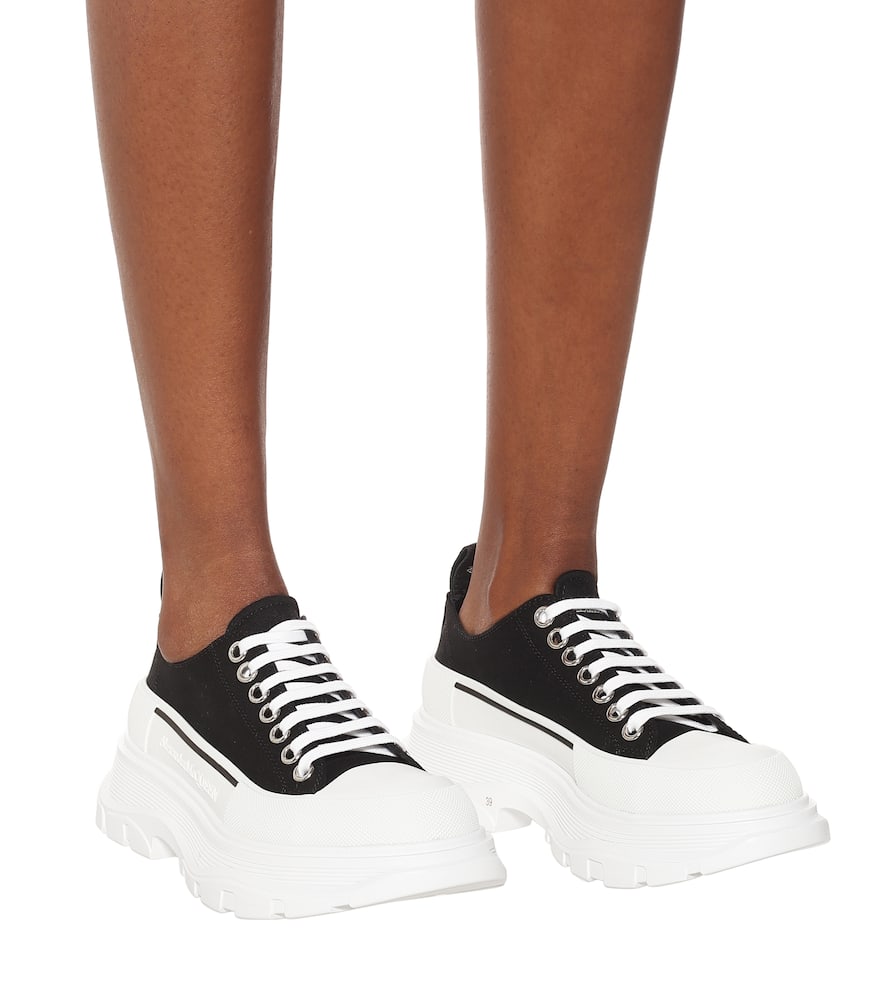 McQueen Tread Slick canvas platform sneakers